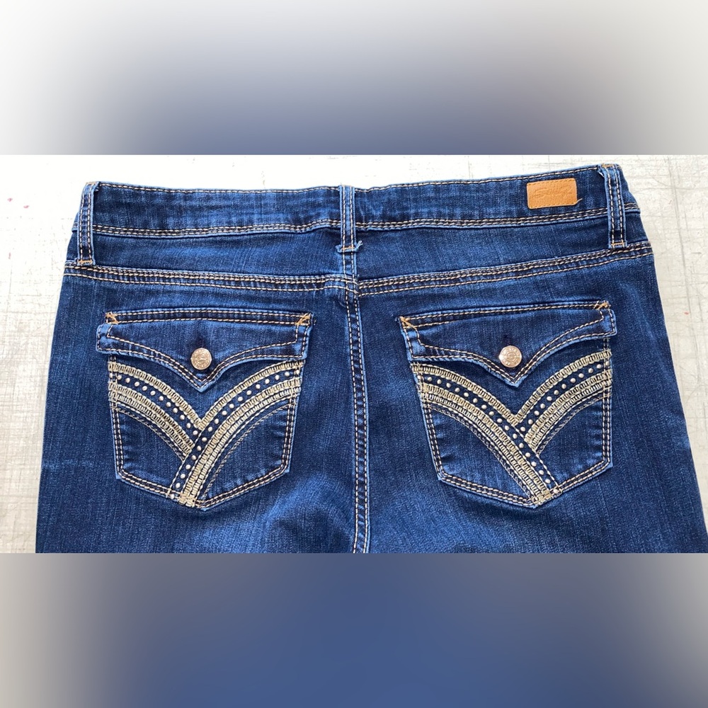 Seven7 Rocker Slim Boot Jeans in Deep Indigo - Picture 5 of 11